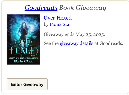 Win *Over Hexed* in my Goodreads EBOOK Giveaway!